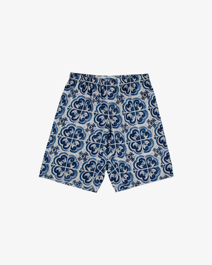 Dolce & Gabbana Majolica print silk shorts