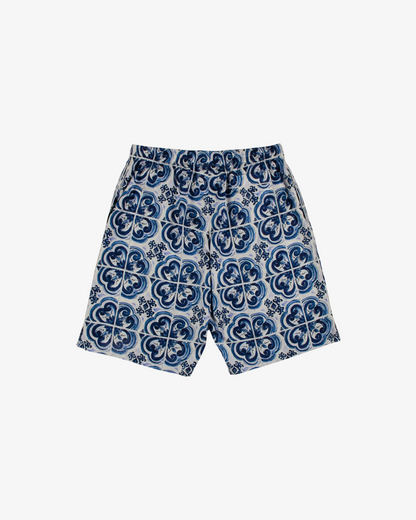 Dolce & Gabbana Majolica print silk shorts