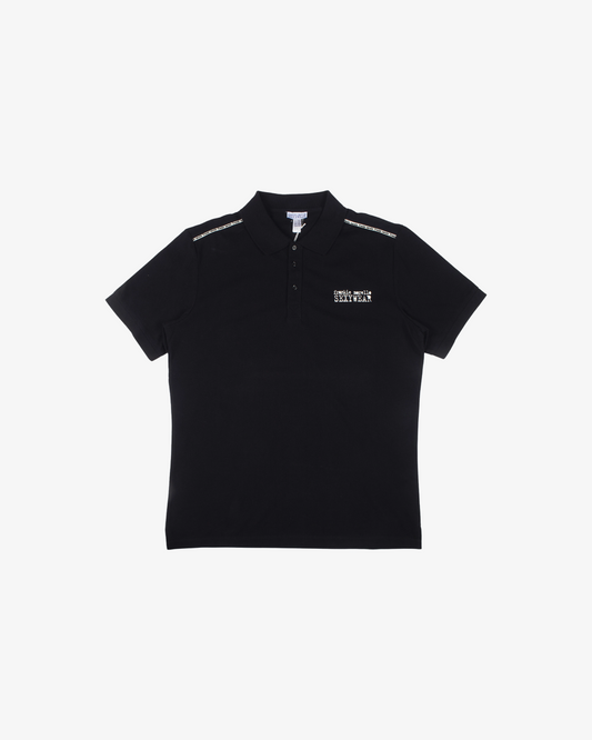 Frankie Morello Logo Patch Polo Shirt