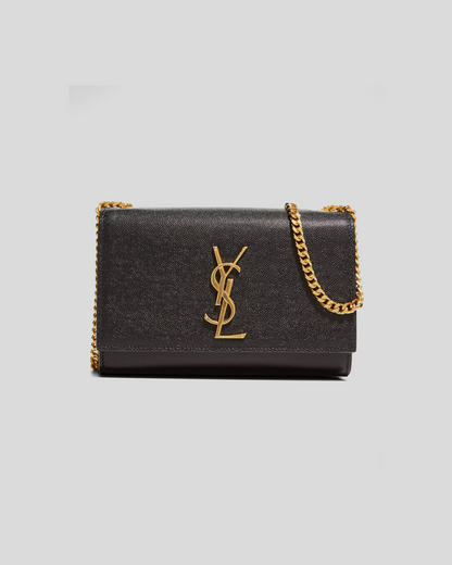 Saint Laurent Kate Small YSL Crossbody Bag in Grained Leather