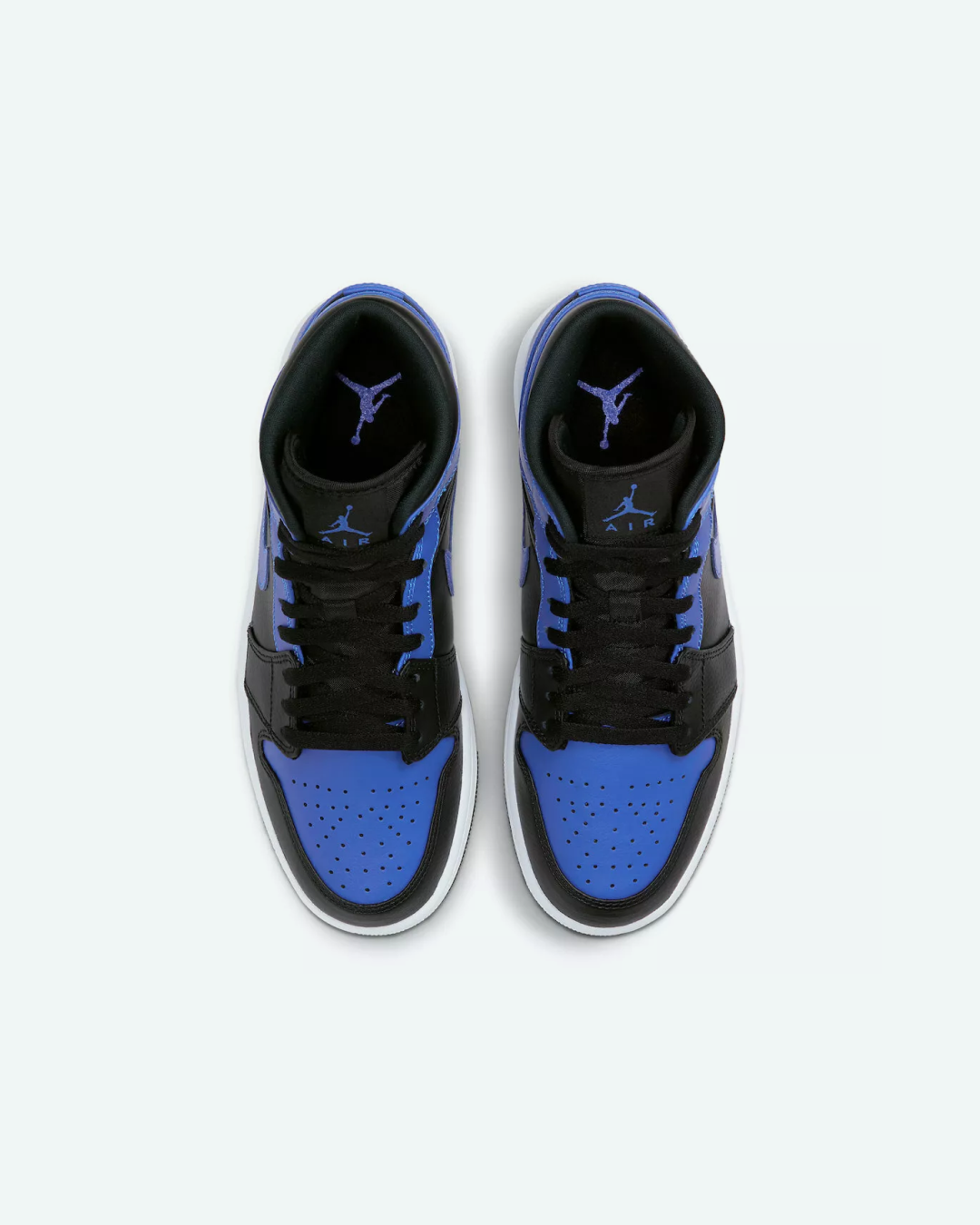 Nike Air Jordan 1 Mid Hyper Royal Black White