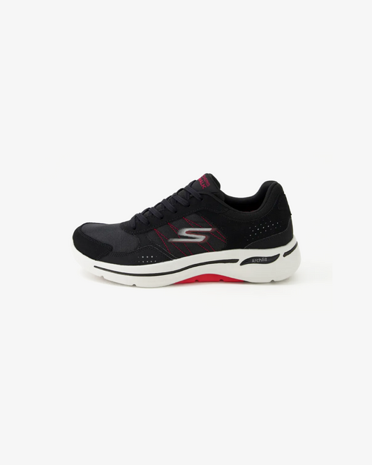 Skechers Men’s Go Walk Arch Fit Security In Black/Red Color Sneakers