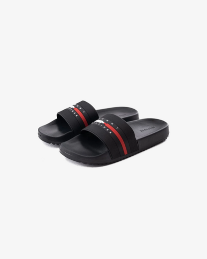 Tommy Hilfiger Ratter 1 Slides In Black