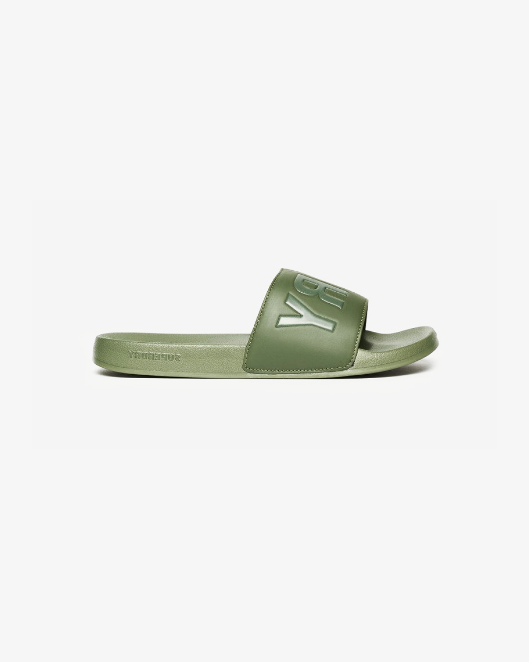 Super Dry Vegan Core Sliders In Army Green