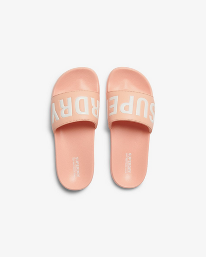 Super Dry Vegan Core Sliders In Peach