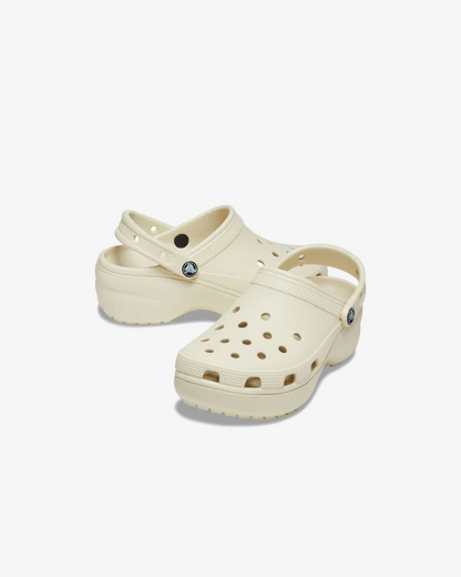 Unisex Classic Platform Clogs In Cream