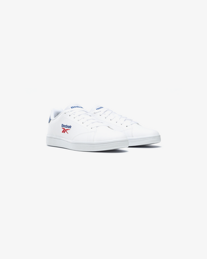 Reebok Royal Complete SPO Unisex Shoe In Cloud White Vector Blue And Vector Red