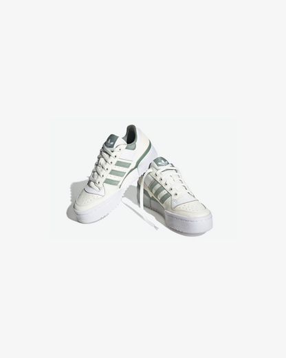 Adidas Forum Bold Shoes In Off White Silver Green Cloud White