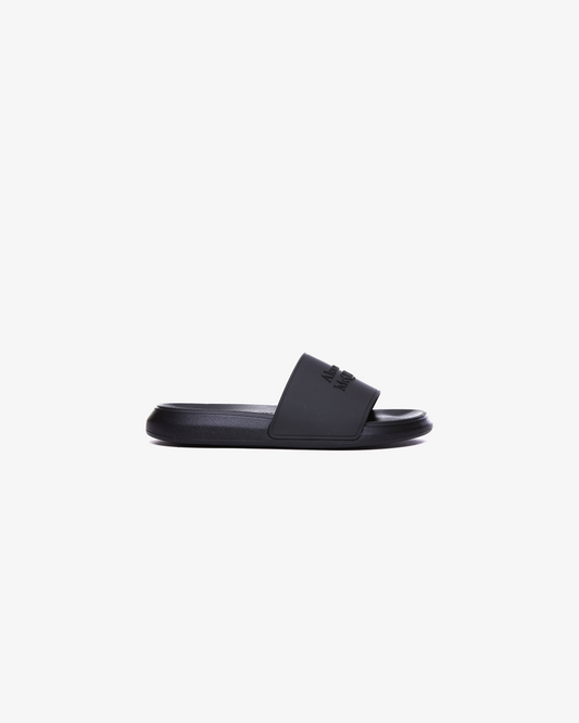 Alexander Mcqueen Rubber Sliders In Black